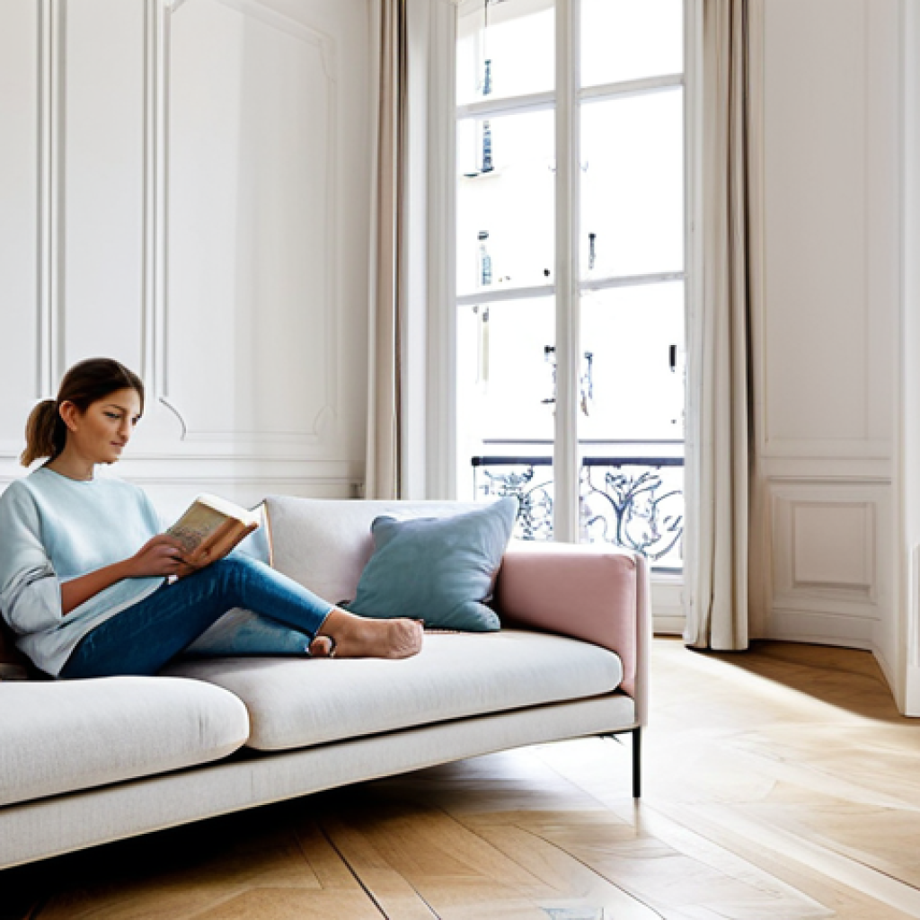 실내건축기사 실기 합격 팁 - Modern Parisian Apartment**

"A bright, modern apartment interior in Paris, featuring a minimalist a...