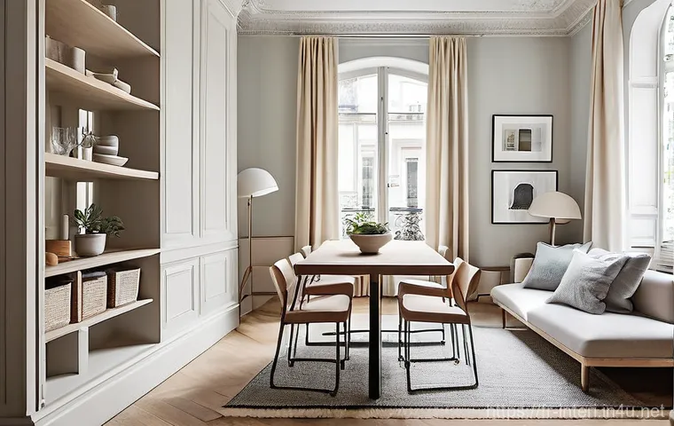 실내건축 업무 사례 공유 - **Prompt 1: Chic Parisian Micro-Apartment with Multifunctional Design**
    "An elegant, bright, and...