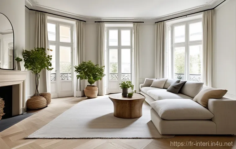 실내건축 프로젝트 관리의 기본 개념 - **Prompt:** A bustling yet organized interior renovation site in a sun-drenched French country house...