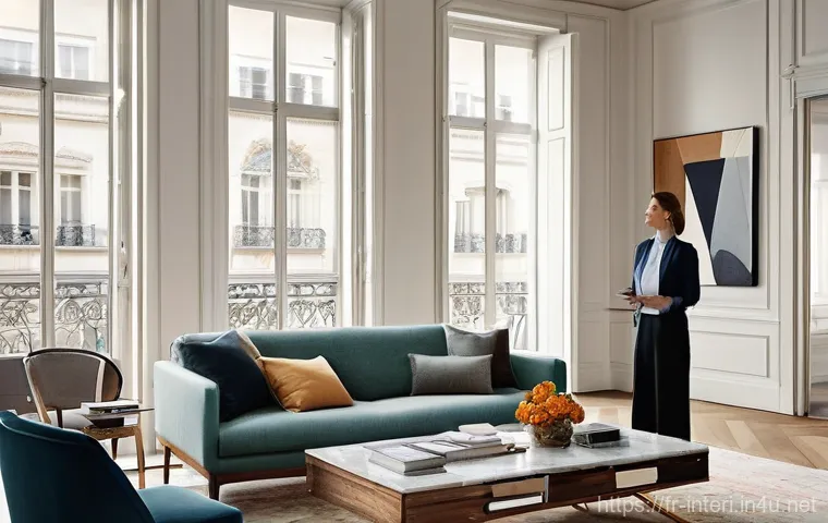 실내건축 프로젝트 견적 작성법 - **Prompt 1: Capturing the Client's Vision**
    "A professional, stylish female interior designer in...