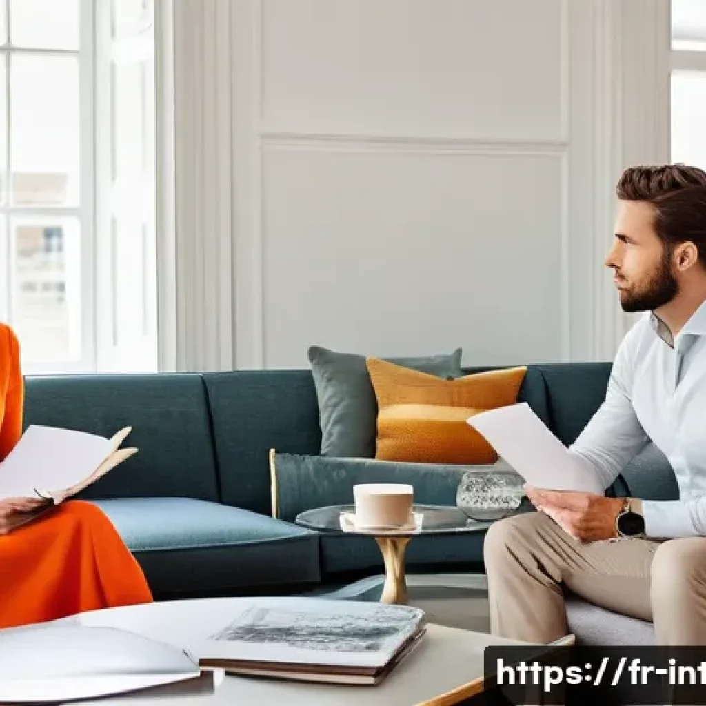 실내건축 실습에서 중요한 협업 기술 - **Prompt: The Art of Active Listening in Interior Design**
    "A professional female interior desig...