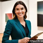 Home 22 실내건축 분야에서 네트워킹 하는 방법 - **Prompt 1: Authentic Connections at an Art Exhibition**
"A sophisticated and approachable femal...