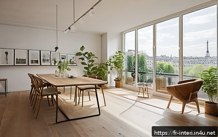 실내건축 연봉 평균과 전망 - A sophisticated interior design studio in Paris, featuring a modern workspace with large windows ove...